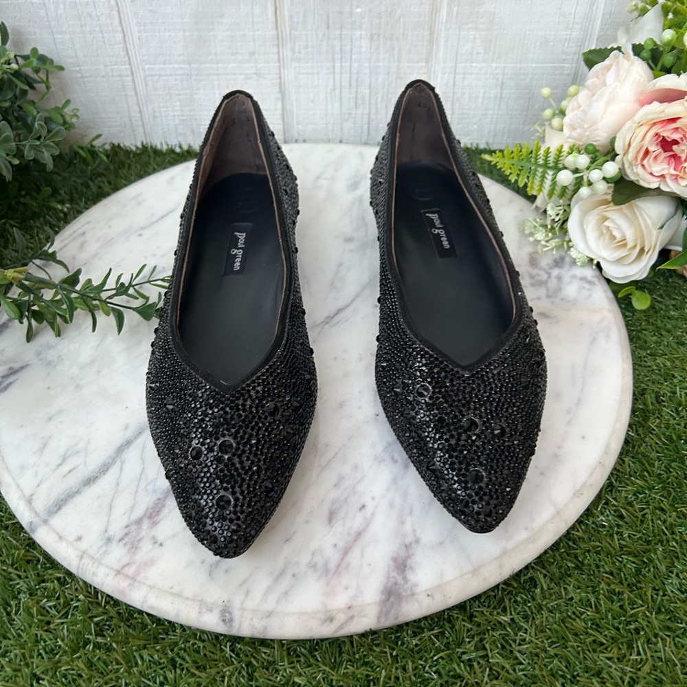 PAUL GREEN
Topaz Pointed Toe Fla -Cristall Black
$415 UK 3US 5.5
CRISTALL BLACK
